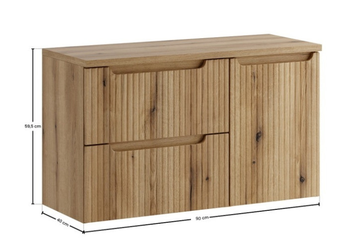 NOVA dub evoke 82-90 skrinka pod umývadlo 90 cm