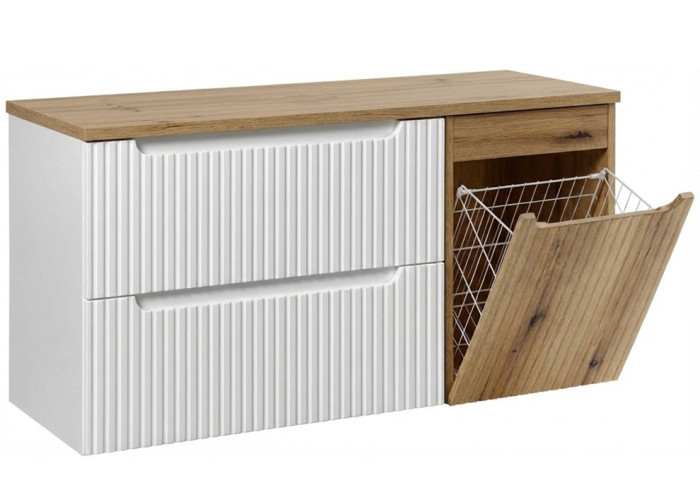 NOVA WHITE 82-120-W3-DE skrinka s výklopným košom 120 cm