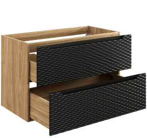 OCEAN Black 82-90-2S skrinka pod umývadlo 90 cm