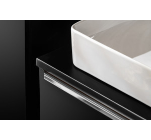 Doska pod umývadlo 140x46 cm Čierna matná