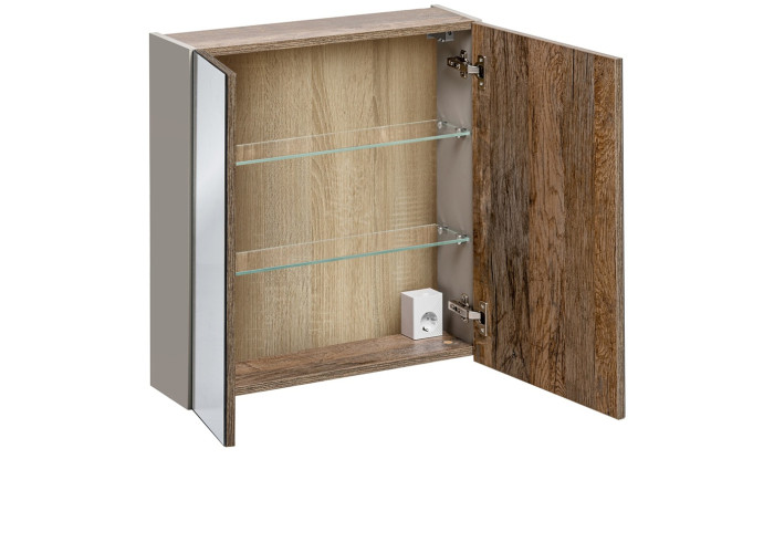 SANTA FE Taupe 84-60-2D skrinka so zrkadlom 60 cm