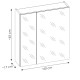 SANTA FE Taupe 84-60-2D skrinka so zrkadlom 60 cm