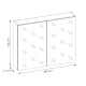 SANTA FE Taupe 84-80-2D skrinka so zrkadlom 80 cm