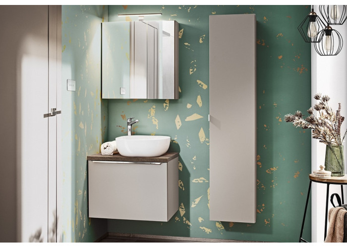 SANTA FE Taupe 84-60-2D skrinka so zrkadlom 60 cm