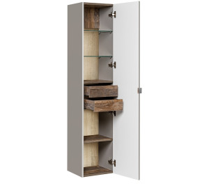 SANTA FE taupe 80-01-1D2S vysoká skrinka do kúpelne 