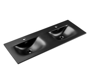 SKY 1 120-DDP-8099 zápustné dvojumývadlo 120x46 cm, čierne matné
