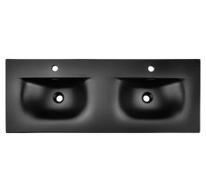 SKY 1 120-DDP-8099 zápustné dvojumývadlo 120x46 cm, čierne matné