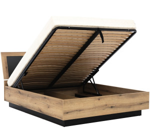 ARIS/LEONIDAS AS14/140SP, manželská posteľ 140x200 cm s úložným priestorom