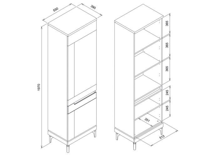 ASTON AN09 policová skriňa