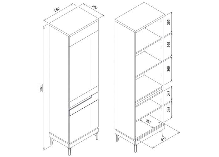 ASTON AN10 policová skriňa