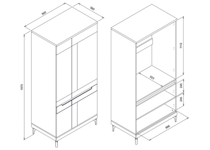 ASTON AN11 šatníková skriňa