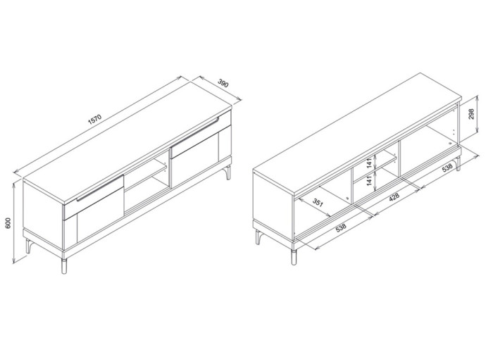 ASTON AN01, skrinka pod TV