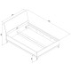 ATE AT15/120SP, posteľ 120x200 cm s úložným priestorom