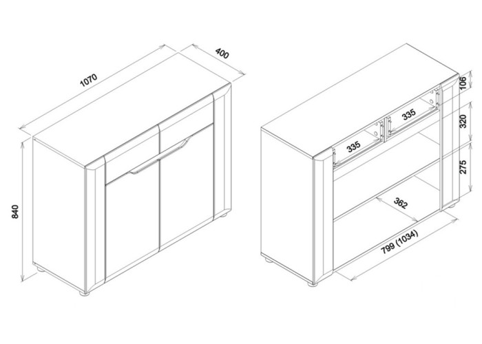 BRANDO (JADE) B02, komoda