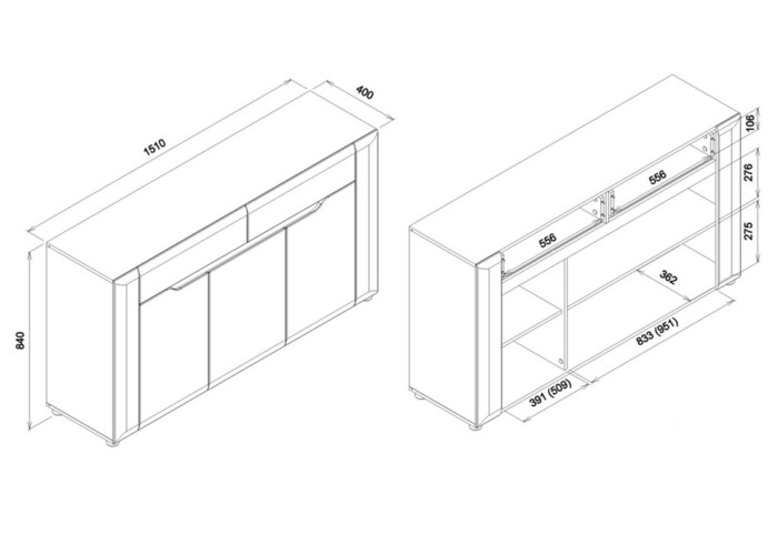 BRANDO (JADE) B03, komoda