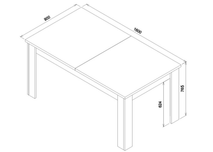 BRANDO (JADE) B10, rozkladací jedálenský stôl 160-200 x 90 cm