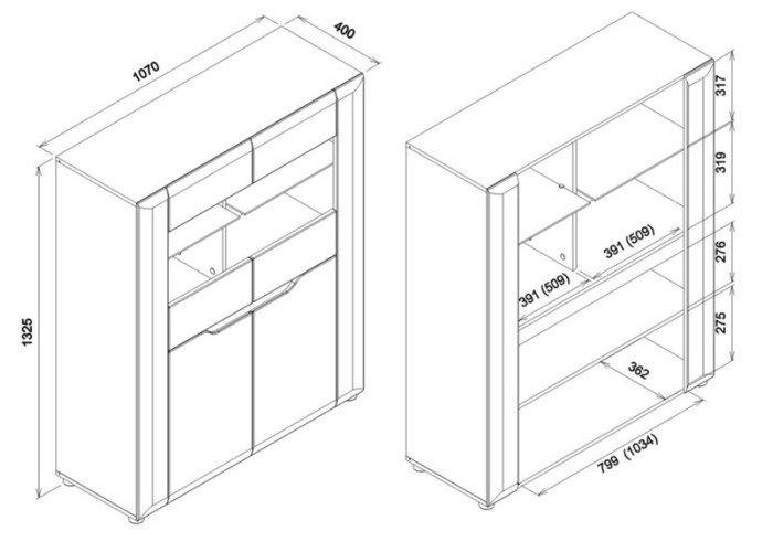 BRANDO (JADE) B04, vitrína