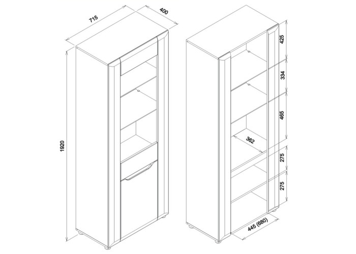 BRANDO (JADE) B05, vitrína