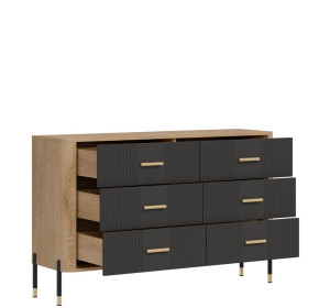 DANTE antracit DT04 komoda so zásuvkami