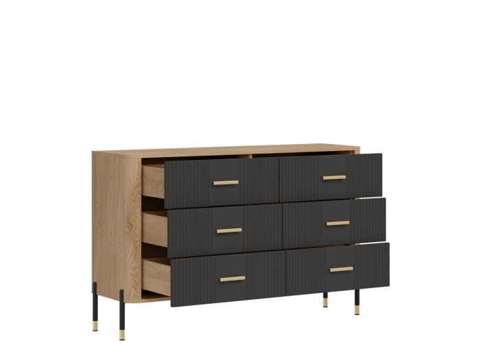 DANTE antracit DT04 komoda so zásuvkami DANTE antracit DT04 komoda so zásuvkami