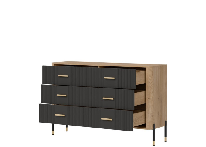 DANTE antracit DT04 komoda so zásuvkami DANTE antracit DT04 komoda so zásuvkami