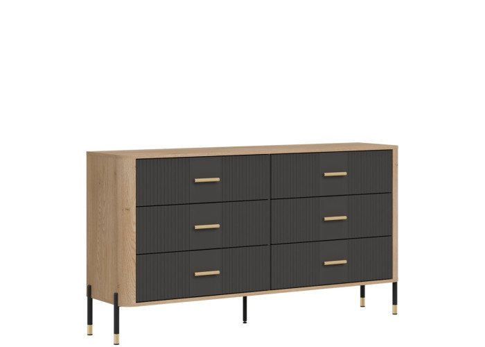 DANTE antracit DT05 komoda so zásuvkami DANTE antracit DT05 komoda so zásuvkami