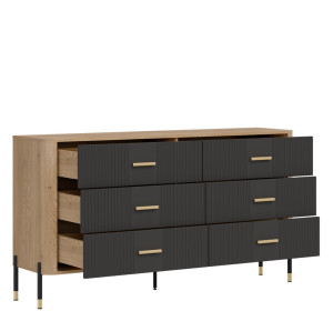 DANTE antracit DT05 komoda so zásuvkami