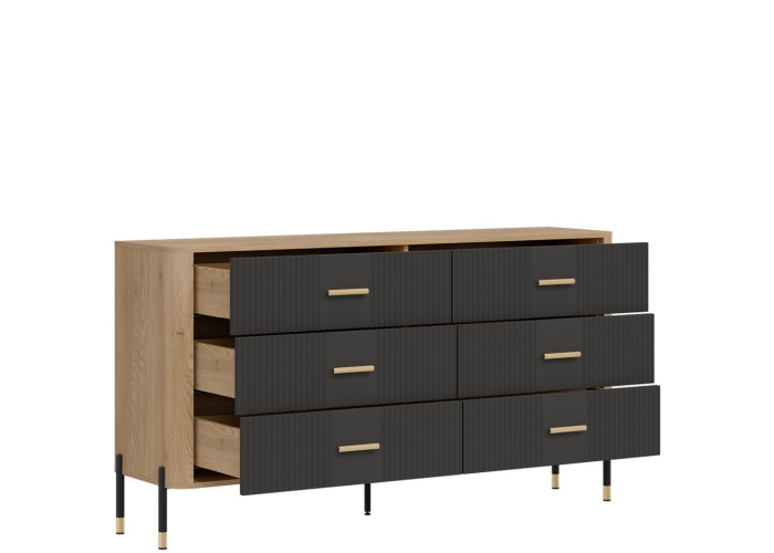 DANTE antracit DT05 komoda so zásuvkami DANTE antracit DT05 komoda so zásuvkami