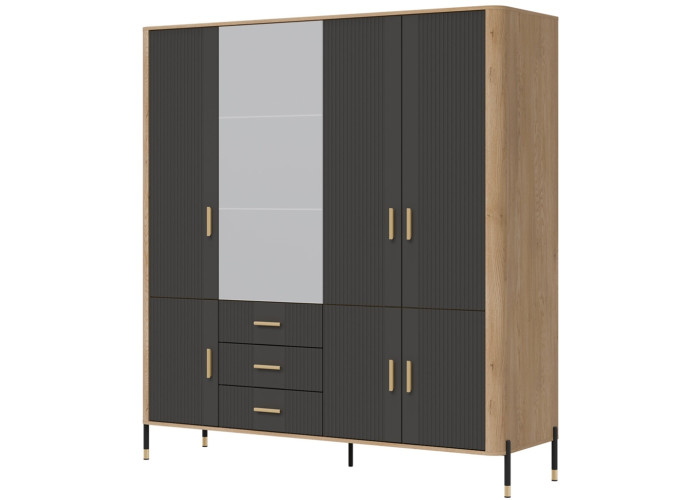 DANTE antracit DT17 šatníkovo-policová skriňa DANTE antracit DT17 šatníkovo-policová skriňa