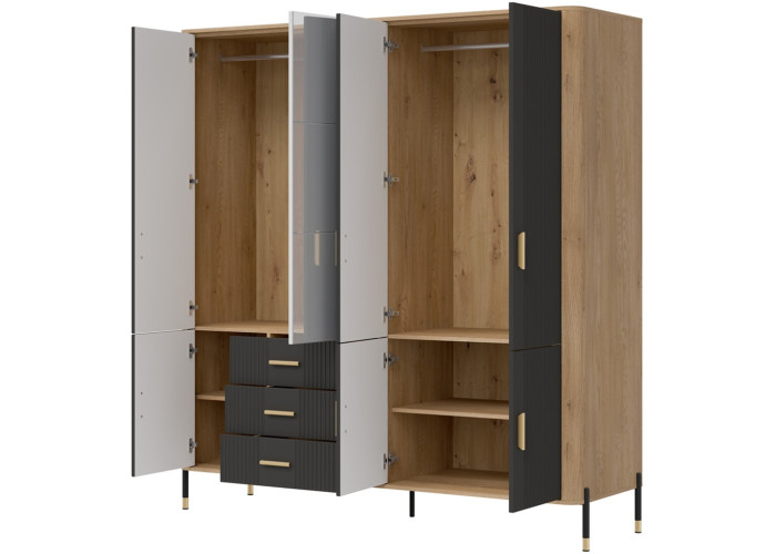 DANTE antracit DT17 šatníkovo-policová skriňa DANTE antracit DT17 šatníkovo-policová skriňa