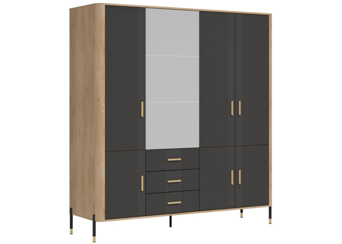 DANTE antracit DT17 šatníkovo-policová skriňa DANTE antracit DT17 šatníkovo-policová skriňa