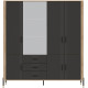 DANTE antracit DT17 šatníkovo-policová skriňa DANTE antracit DT17 šatníkovo-policová skriňa