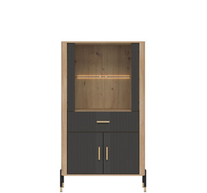 DANTE antracit DT12 vitrína