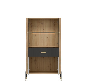 DANTE antracit DT12 vitrína