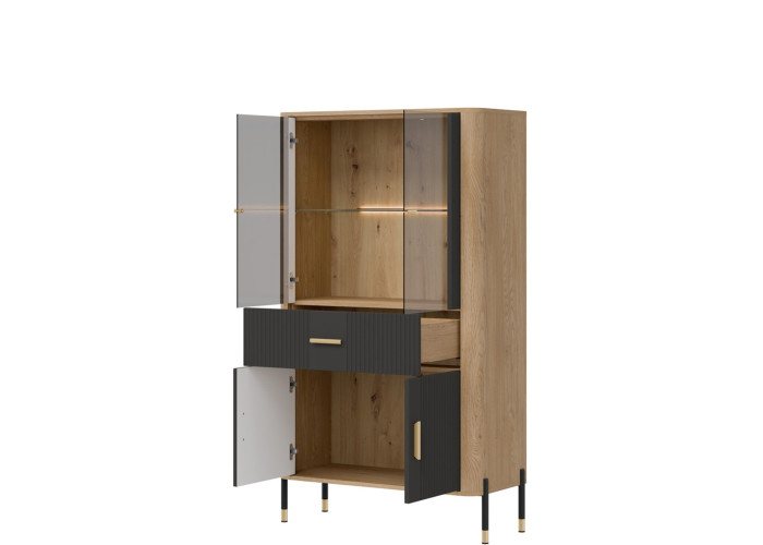 DANTE antracit DT12 vitrína DANTE antracit DT12 vitrína