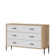 DANTE biela DT04 komoda so zásuvkami DANTE biela DT04 komoda so zásuvkami