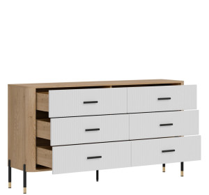 DANTE biela DT05 komoda so zásuvkami