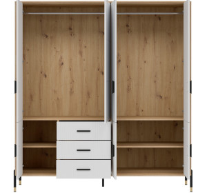 DANTE biela DT17 šatníkovo-policová skriňa