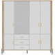 DANTE biela DT17 šatníkovo-policová skriňa DANTE biela DT17 šatníkovo-policová skriňa