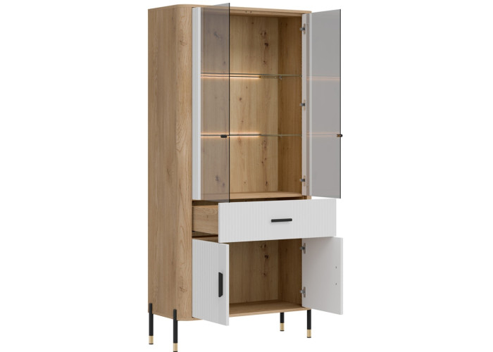 DANTE biela DT14 vitrína DANTE biela DT14 vitrína