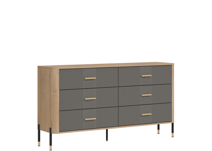 DANTE sivá DT05 komoda so zásuvkami