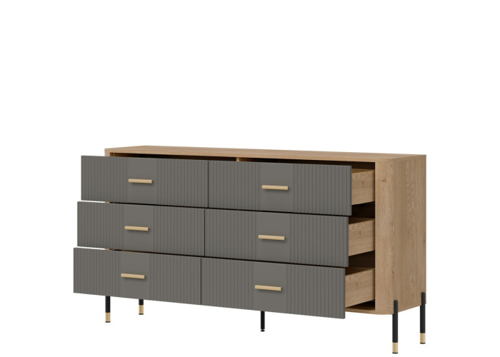 DANTE sivá DT05 komoda so zásuvkami