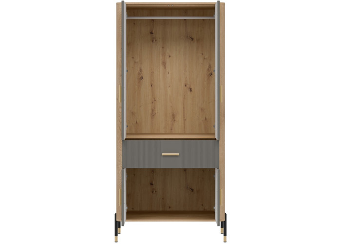 DANTE sivá DT16 šatníková skriňa