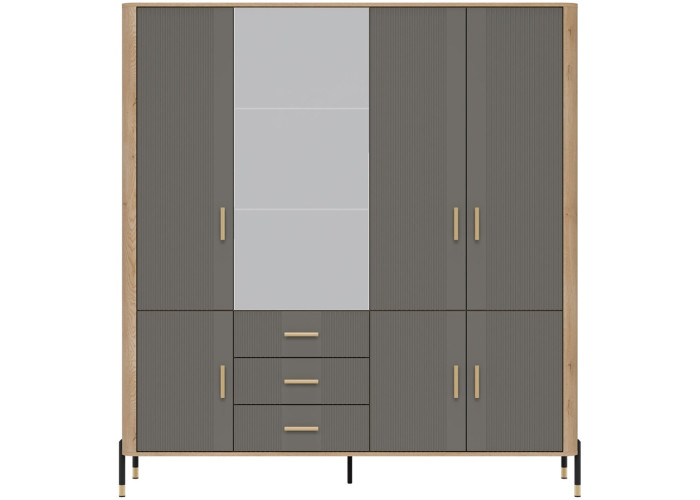 DANTE sivá DT17 šatníkovo-policová skriňa