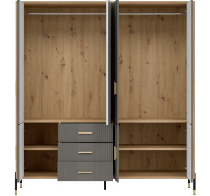 DANTE sivá DT17 šatníkovo-policová skriňa