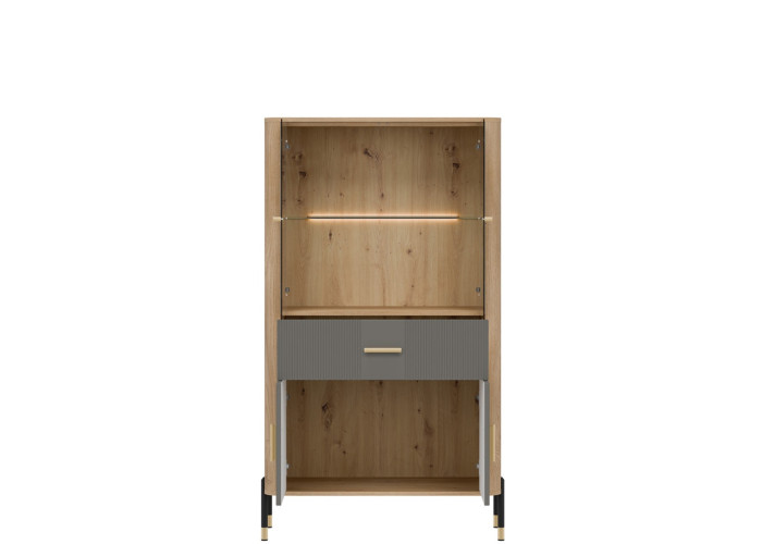 DANTE sivá DT12 vitrína DANTE sivá DT12 vitrína