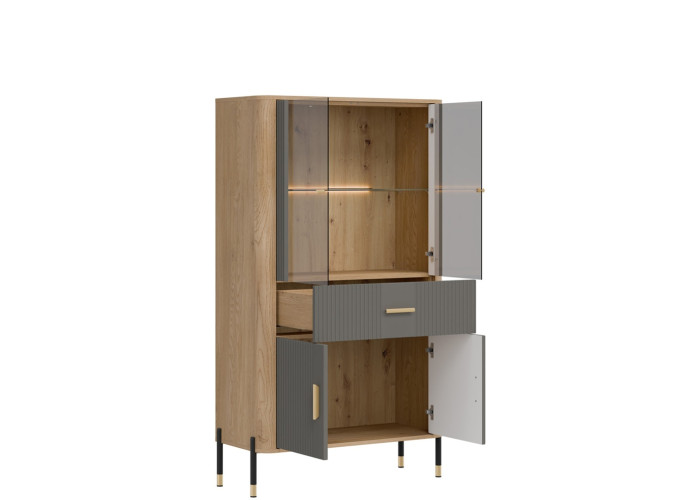 DANTE sivá DT12 vitrína DANTE sivá DT12 vitrína