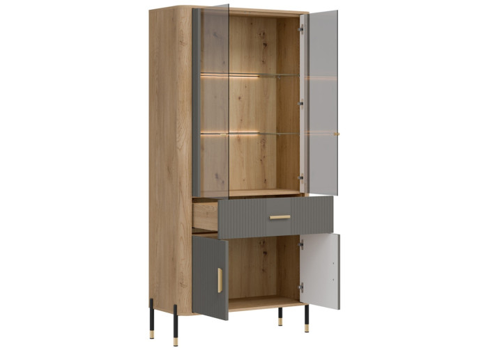 DANTE sivá DT14 vitrína DANTE sivá DT14 vitrína