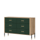 DANTE zelená DT04 komoda so zásuvkami DANTE zelená DT04 komoda so zásuvkami