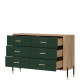 DANTE zelená DT04 komoda so zásuvkami DANTE zelená DT04 komoda so zásuvkami